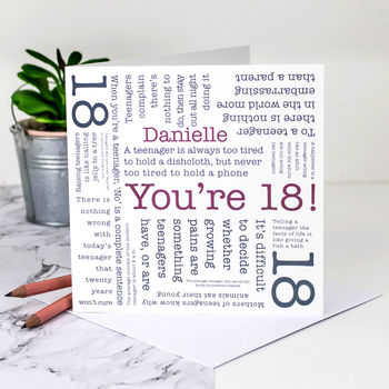18th Birthday Card Funny Teenager Quotes, 4 of 6