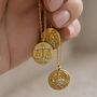 Crystal Zodiac Coin Necklace, thumbnail 3 of 7
