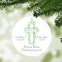 Personalised Eucalyptus Cross Christening Decoration, thumbnail 1 of 2