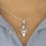 Sterling Silver Christening Teddy Or Rabbit Necklace, thumbnail 4 of 5