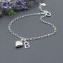 Personalised Sterling Silver Heart Bracelet, thumbnail 1 of 3