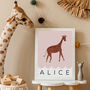 Personalised Children's Giraffe Print, thumbnail 1 of 3