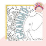 Colour And Send 'Grandad' Elephant Card, thumbnail 2 of 2