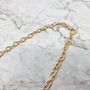 Bold Textured 18k Gold Vermeil Plated Link Necklace, thumbnail 4 of 7
