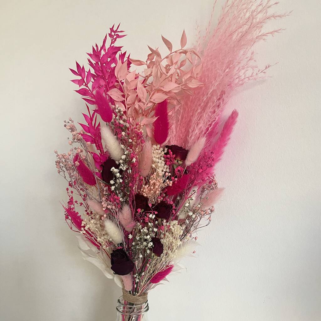 Pink Dried Flower Bouquet, 1 of 10
