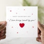 I Love Being Loved By You Crochet Heart Valentine’s Day Card, thumbnail 1 of 2