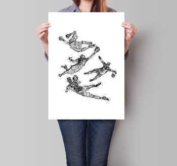Goalkeeper Collage Print, 2 of 3