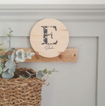 Personalised Floral Name Plaque | Wooden Nursery Name Sign, 4 of 7
