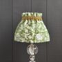 Dolly Green Scrunchie Lampshade With A Velvet Trim, thumbnail 3 of 5