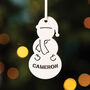 Personalised Snowman Christmas Tree Decoration, thumbnail 5 of 5