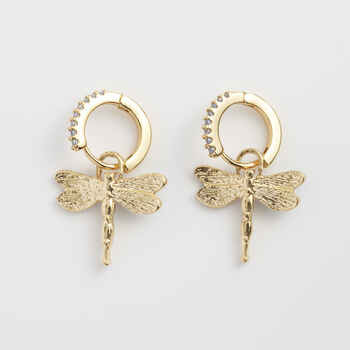 Dragonfly Crystal Earrings, 4 of 9