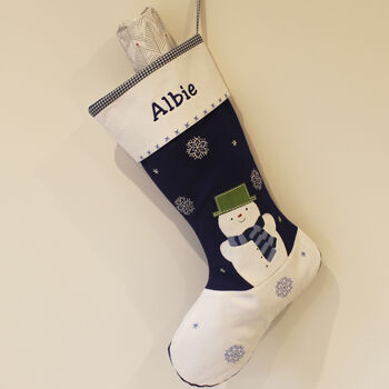 Personalised Snowman Christmas Stockings, 7 of 7