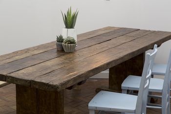 Reclaimed Wooden Plank Table, 3 of 3