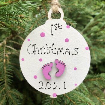 Baby's 1st Christmas Decoration Tree Bauble 2024, 4 of 6