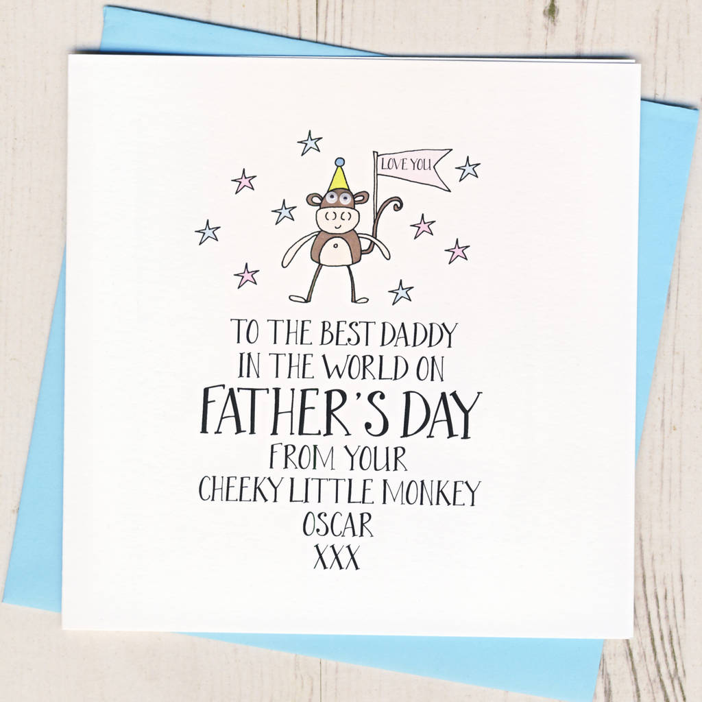 Personalised Little Monkey Father's Day Card By Eggbert & Daisy ...