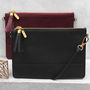 Luxury Leather Personalised Clutch Or Shoulder Bag, thumbnail 4 of 12