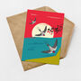 Swallow Dive, Migrants Of London Greeting Card, thumbnail 1 of 3