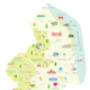 Personalised Northumberland Map: Add Favourite Places, thumbnail 2 of 3