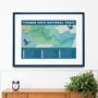 River Thames Path Art Print With Map And Tick List, thumbnail 4 of 7