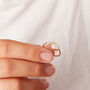 White Moonstone Oval Double Stacking Ring, thumbnail 7 of 11
