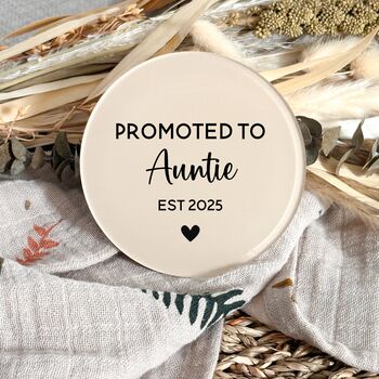 Promoted To Auntie Announcement Plaque Sign, 5 of 8