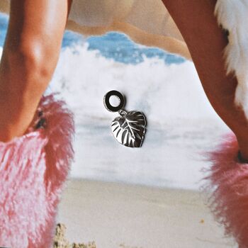 Monstera Leaf Charm Necklace In 925 Sterling Silver Tropical Jewellery Gift, 8 of 8