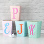 Recycled Personalised Waste Paper Bin Pastel Colours, thumbnail 1 of 5