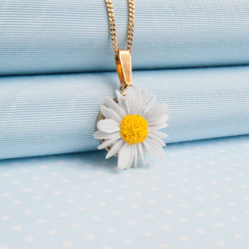 Hand Painted Daisy Pendant Necklace, 3 of 4