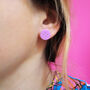 Sewing Button Stud Earrings, thumbnail 4 of 4
