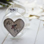 Personalised Love Heart Bauble For Couple, thumbnail 1 of 5