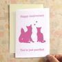 Personalised Cats Anniversary Card, thumbnail 1 of 4