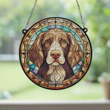 Springer Spaniel Stained Glass Effect Suncatcher, 4 of 6