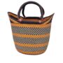 Black And Orange Handwoven Market Basket, thumbnail 1 of 1