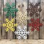 Colourful Christmas Snowflake Decoration Ornament Sign, thumbnail 7 of 12
