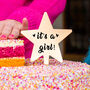 'It's A Girl' Gender Reveal Baby Shower Cake Topper, thumbnail 1 of 6