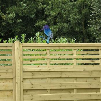 Metal Kingfisher Bird, Water Bird Garden Fence Topper, 4 of 10