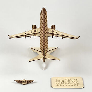 Boeing 737 800 Model Plane Personalised Wooden Kit, 3 of 11