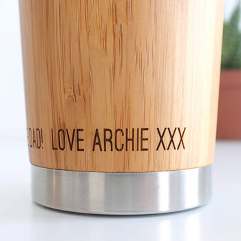 Personalised Wooden Football Travel Mug, Football Gift, 3 of 5