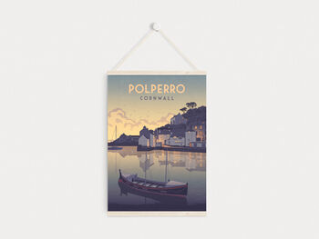 Polperro Cornwall Travel Poster Art Print, 6 of 8