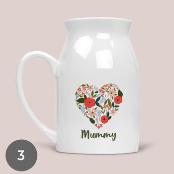Personalised Vase Flower Jug Gift For Her Mum Nanny, 5 of 6