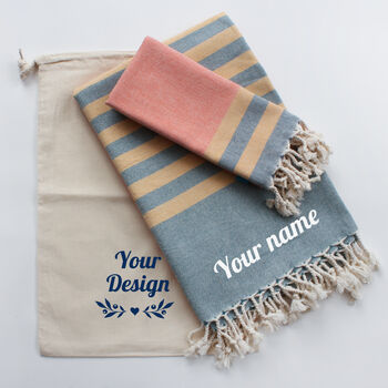 Personalised Bride Gift, Beach Towel Set, 9 of 12