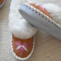 Women's Sheepskin Moccasin Slippers Snowy, thumbnail 2 of 11