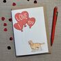Personalised Cocker Spaniel I Love You Valentine's Card, thumbnail 1 of 2