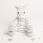 Gift Boxed Grey And White Soft Zebra Toy, thumbnail 4 of 5