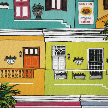 Colourful Cape Town Houses Art Print, 4 of 6