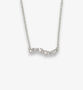 Nami 925 Sterling Silver Plated Cz Stone Wave Necklace, thumbnail 1 of 5