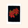 Poinsettia Christmas Flower Print, Unframed, thumbnail 4 of 4