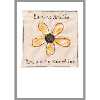 Personalised Embroidered Sunflower Card, 10 of 10
