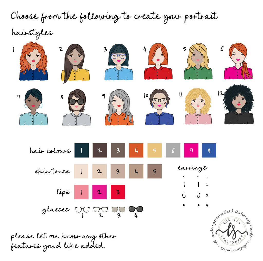 Self Portrait Letter Writing Set By Lunella