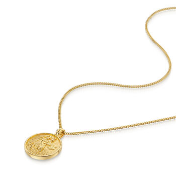 St Christopher Necklace 18 K Gold Plated Steel, 2 of 6